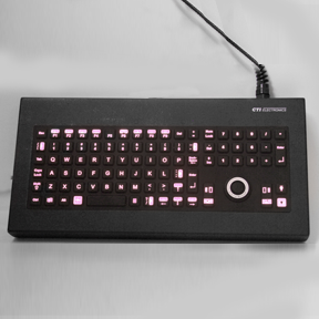 KIO7000-Bx Industrial Backlit / Illuminated Keyboard