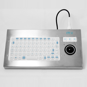 KIT6000 Series Cleanroom Keyboard with 1.3'' (33mm) Trackball Mouse