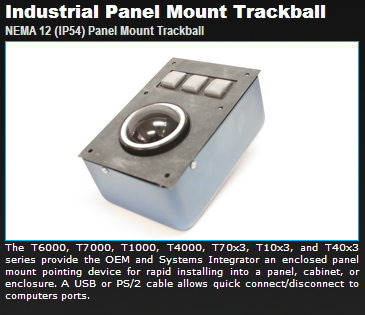 Panel Mount Trackball